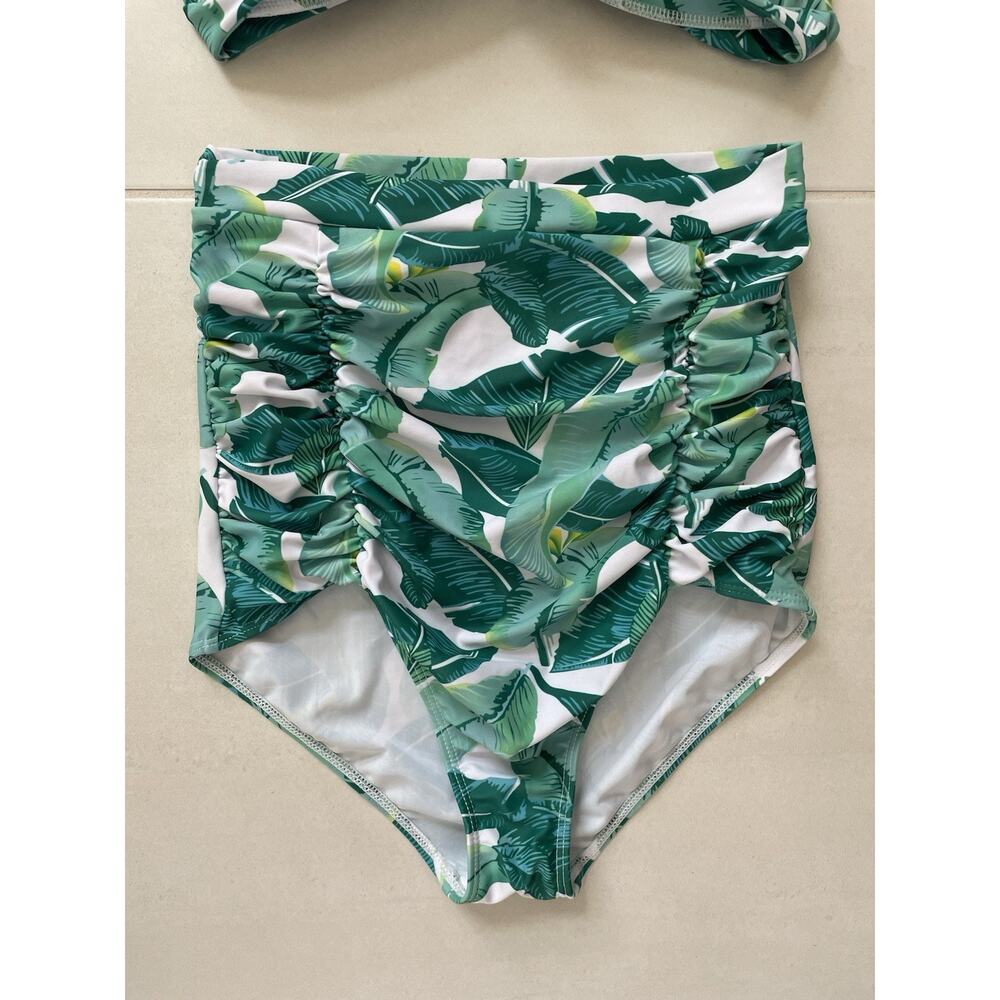 Cocoship Swim Bikini Swimsuit High Waist Floral Swimwear Beach Pool - Picture 4 of 10